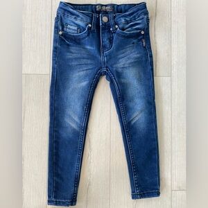 Toddler Silver Skinny Jeans